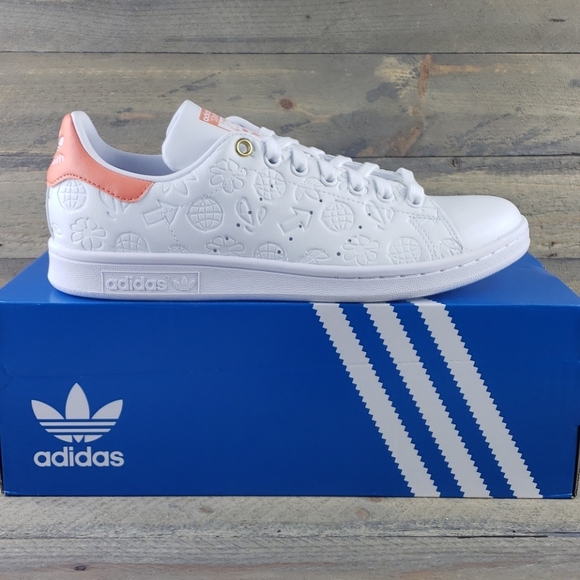 adidas Shoes - adidas Stan Smith Originals Sneakers White/Coral